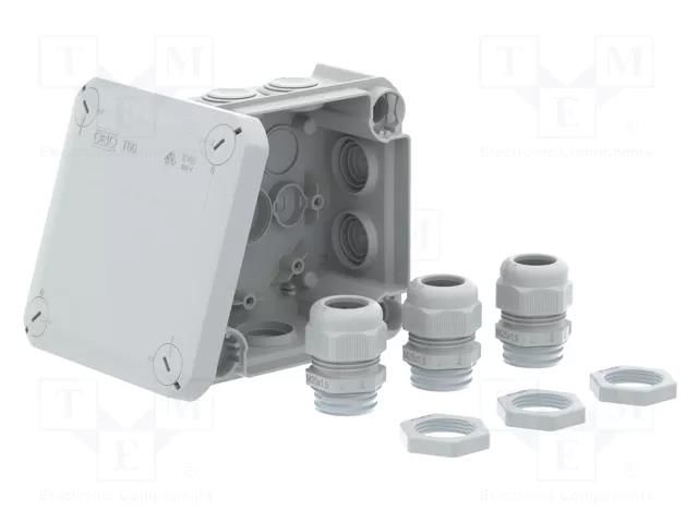 Enclosure: junction box; X: 114mm; Y: 114mm; Z: 58mm; IP67; T 60 OBO BETTERMANN OBO-2007922