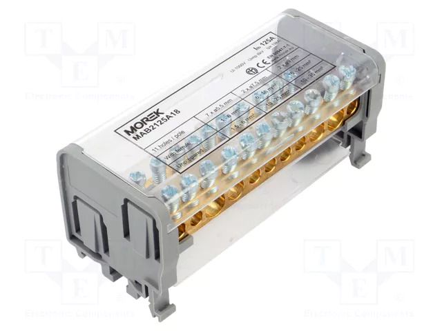 Splice terminal: distribution block; 125A; 1kV; screw terminal MOREK MAB2125A18