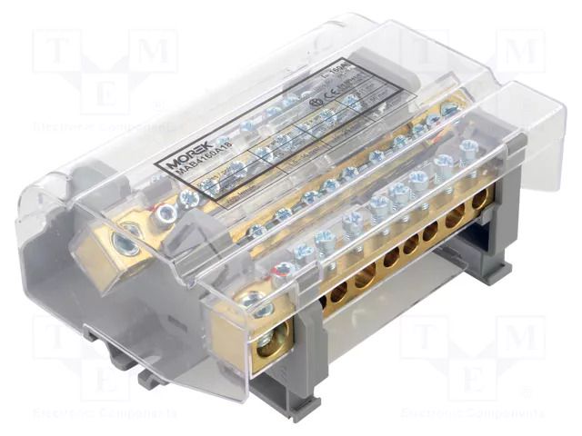 Splice terminal: distribution block; 160A; screw terminal; grey MOREK MAB4160A18