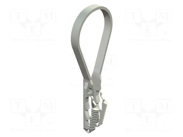 Cable strap clip; ØBundle : 20÷40mm; W: 4mm; polyamide; light grey OBO BETTERMANN OBO-2148862