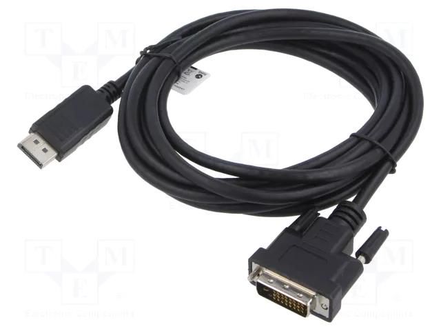 Cable; DisplayPort plug,DVI-D (24+1) plug; 3m; black; black LANBERG CA-DPDV10CU-0030BK