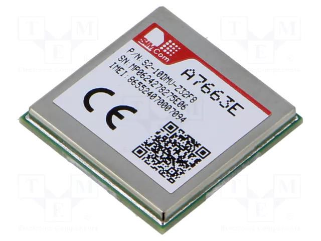Module: LTE; Down: 10Mbps; Up: 5Mbps; SMD; GNSS,LTE CAT1bis,LTE-FDD SIMCOM A7663E-MAXS