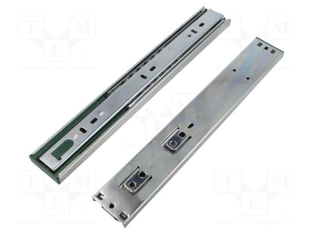 Ball guide; zinc plated steel; L: 300mm; 25kg; silent closing GTV Poland GTV-PK-L-H45-300GX