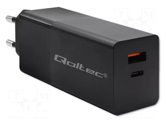 Power supply: switching; mains,plug-in; 5VDC,; 5A; 100W; GaN QOLTEC ZSI-52382