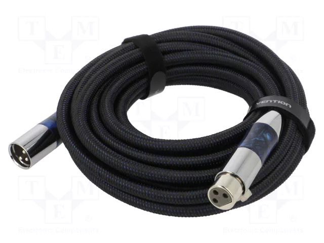 Cable; XLR male 3pin,XLR female 3pin; 5m; Plating: nickel plated VENTION BLALJ