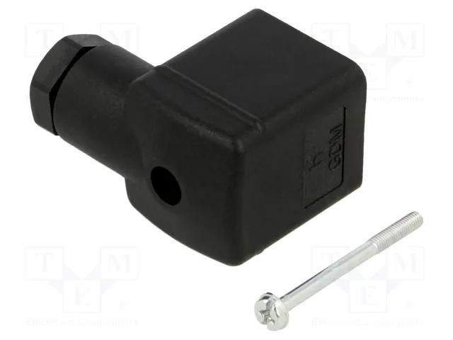 Connector: valve connector; plug; form A; 18mm; female; PIN: 4; M16 HIRSCHMANN GDM3106-A0U-10F