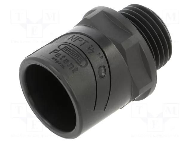 Straight terminal connector; Thread: inch,outside; polyamide HUMMEL HUMMEL-1511121770