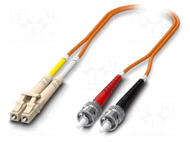 Fiber patch cord; OM2; LC/UPC,ST/UPC; 1m; Optical fiber: 50/125um PHOENIX CONTACT 1115588