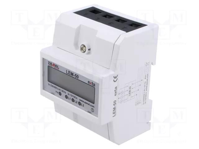Controller; for DIN rail mounting; IP51; Ioper.max: 100A; 2W ZAMEL LEM-50