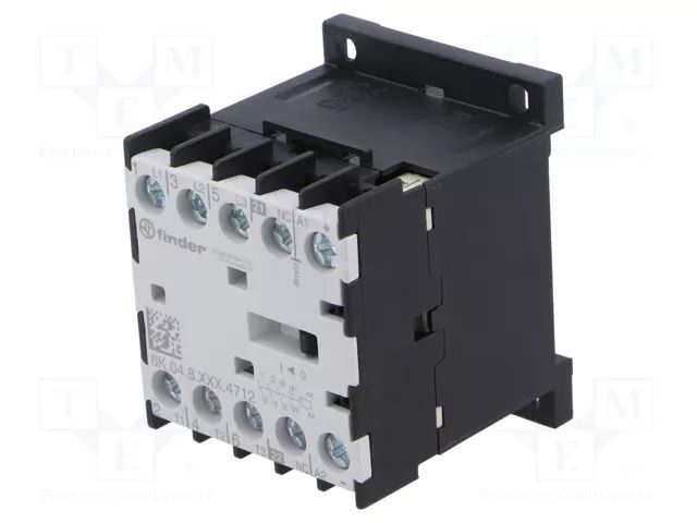 Contactor: 4-pole; NC + NO x3; 230VAC; 12A; for DIN rail mounting FINDER 6K.04.8.230.4712