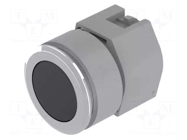 Switch: push-button; 30mm; Stabl.pos: 1; black; none; IP65; OptoHiT EAO 704.012.018