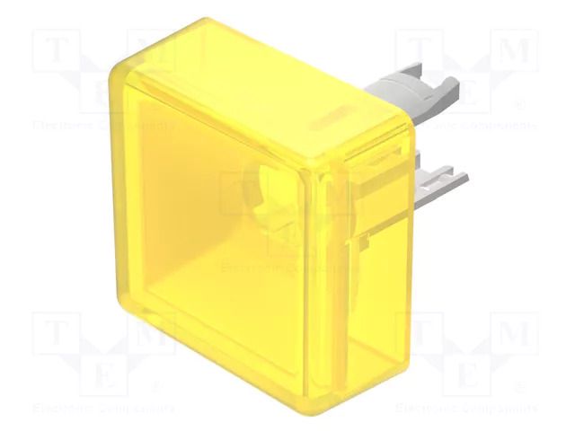 Actuator lens; 18; yellow; plastic; 13.8x13.8mm EAO 18-982.4