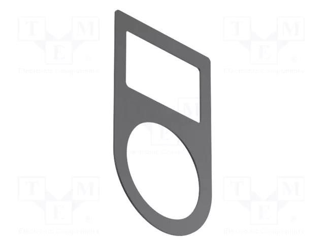 Bezel without description label; 30mm; OptoHiT; black; aluminium EAO 704.968.3