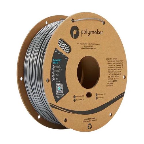 Filament Polymaker PolyLite PETG 1,75mm 1kg - Silver PLM-22717 6938936710141