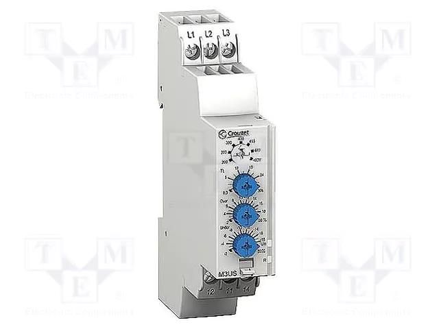 Voltage monitoring relay; undervoltage,overvoltage; M; SPDT CROUZET CROUZET-M3US