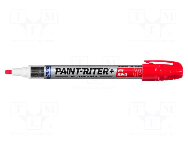 Marker: with liquid paint; red; PAINTRITER+ HP; Tip: round MARKAL MAR-96962-RD