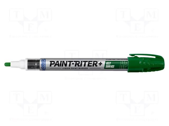 Marker: with liquid paint; green; PAINTRITER+ HP; Tip: round MARKAL MAR-96966-GR