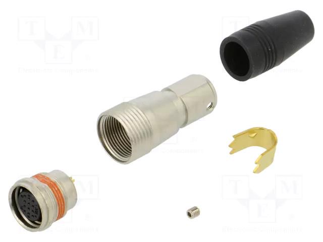 Connector: circular; HR25; soldering; PIN: 12; plug; for cable; 1A HIROSE HR25A-9J-12S