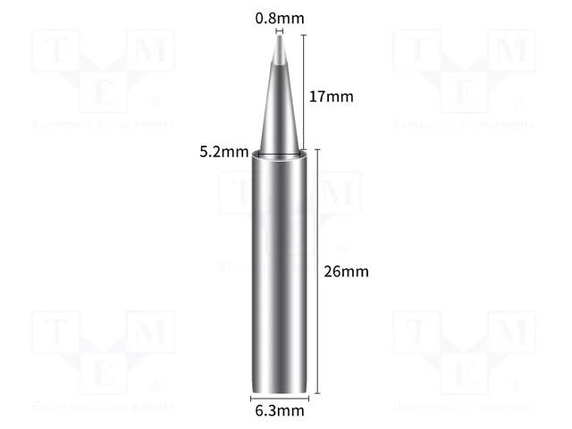 Tip; chisel; 0.8mm; for soldering station BAKON BK900-0.8D