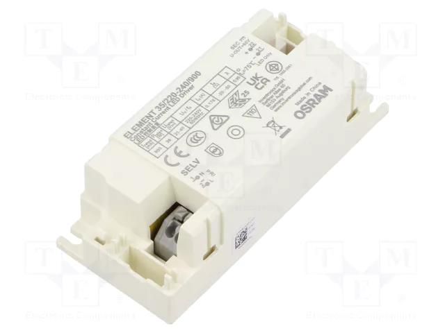 Power supply: switching; LED; 36W; 21÷40VDC; 900mA; 220÷240VAC ams OSRAM 4062172355612