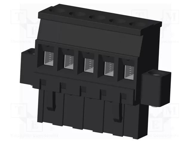 Pluggable terminal block; 5.08mm; angled 90°; plug; female; black AMPHENOL ANYTEK TS05510C0000G