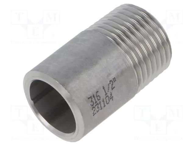 Nipple; to be welded,threaded; max.10bar; 35mm PNEUMAT 2000S-1/2-ES