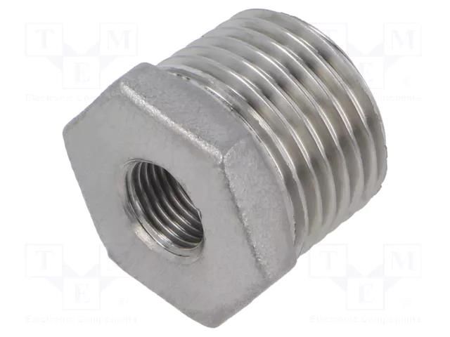 Nipple; threaded,reductive; max.10bar; 19.5mm PNEUMAT 2080-1/2-1/8-ES