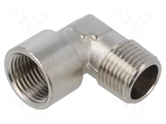 Accessories: threaded fitting; nickel plated brass; max.10bar PNEUMAT 5020-1/2