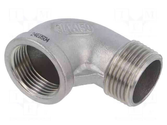 Threaded fitting; angled 90°; max.10bar PNEUMAT 5020-3/4-ES