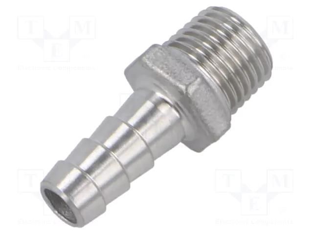 Threaded fitting; connector pipe; max.10bar; L: 34.5mm PNEUMAT 3040-9-1/4-ES