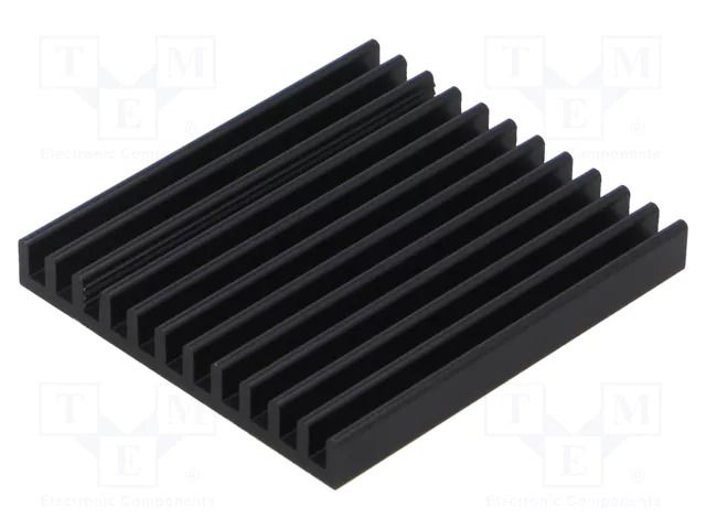 Heatsink: extruded; grilled; black; L: 50mm; W: 45mm; H: 6mm; anodized FISCHER ELEKTRONIK SK511/50/SA