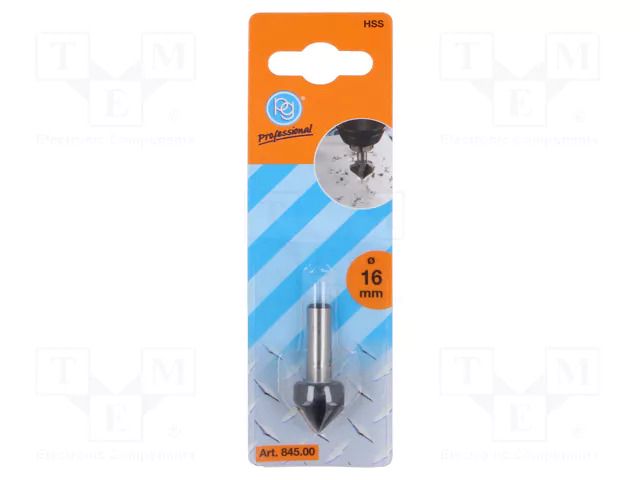Countersink; high speed steel; Holder: plunger; 6mm; Ø: 16mm PG PROFESSIONAL PG-845.00