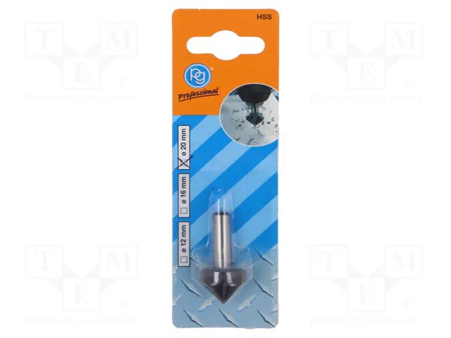 Countersink; high speed steel; Holder: plunger; 6mm; Ø: 20mm PG PROFESSIONAL PG-850.00