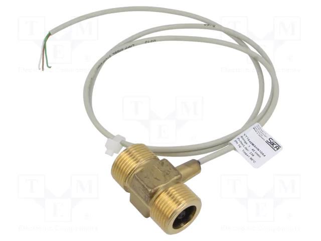 Sensor: turbine flowmeter; 4.5÷24VDC; 1÷45l/min; OUT: NPN; brass SIKA VY1545MAHN10A4