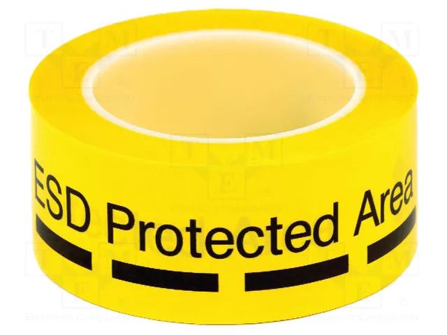 Tape: warning; L: 66m; W: 50mm; Thk: 0.057mm; PVC; black,yellow; 70°C EUROSTAT GROUP ERS-420050005