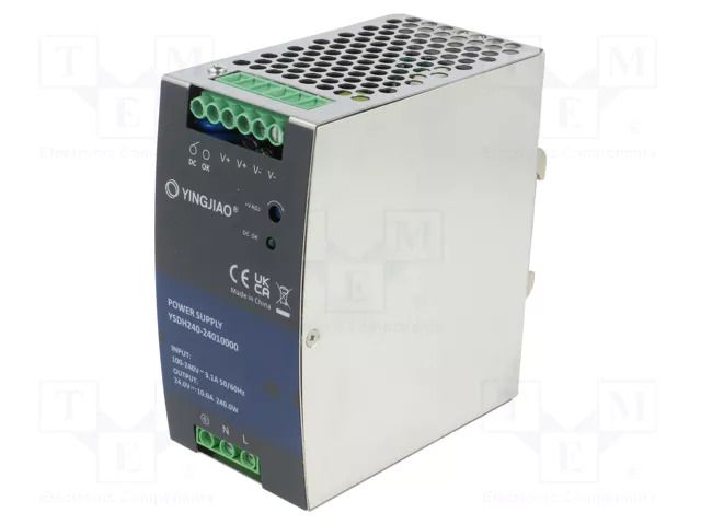 Power supply: switching; for DIN rail; 240W; 24VDC; 10A; 90÷264VAC YINGJIAO YSDH240-240-24