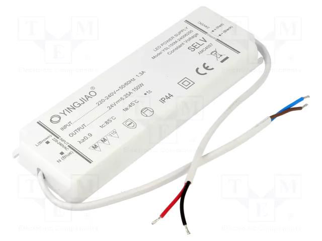 Power supply: switching; LED; 150W; 24VDC; 6.25A; 220÷240VAC; IP44 YINGJIAO YSL150M-150-24