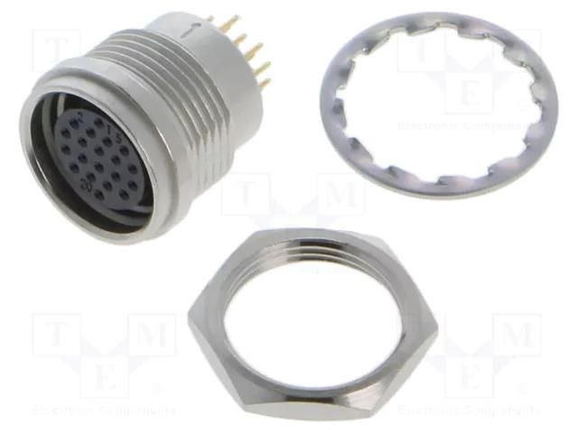 Connector: circular; HR25; THT; PIN: 20; socket; for panel mounting HIROSE HR25A-9R-20SA