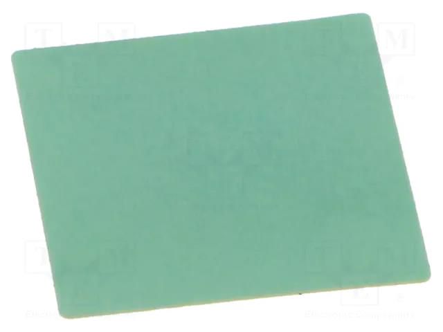 Heat transfer pad: silicone; 27x27mm; glued FISCHER ELEKTRONIK WLFT404/27X27