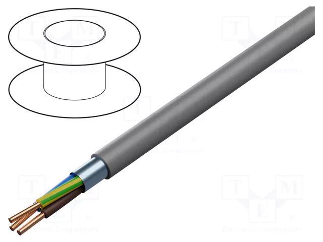 Wire; (N)YM(St)-J; 5G1.5mm2; wire; Cu; PVC; grey; 300V,500V; CPR: Eca HELUKABEL NYMST-J-5G1.5/1.5