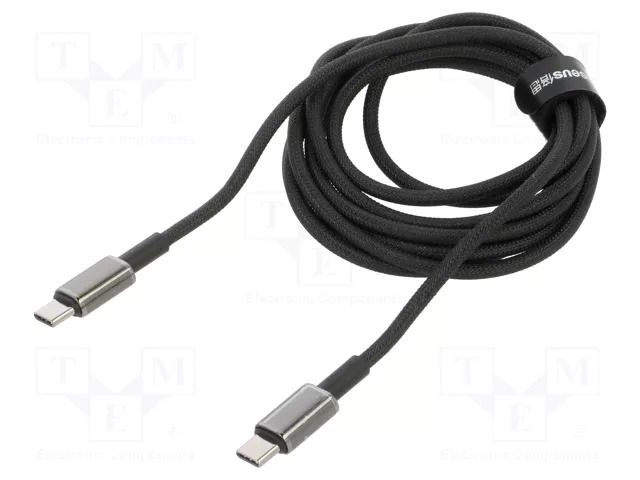 Cable; High Speed,USB 2.0; USB C plug,both sides; 2m; black; 100W BASEUS CATWJ-A01