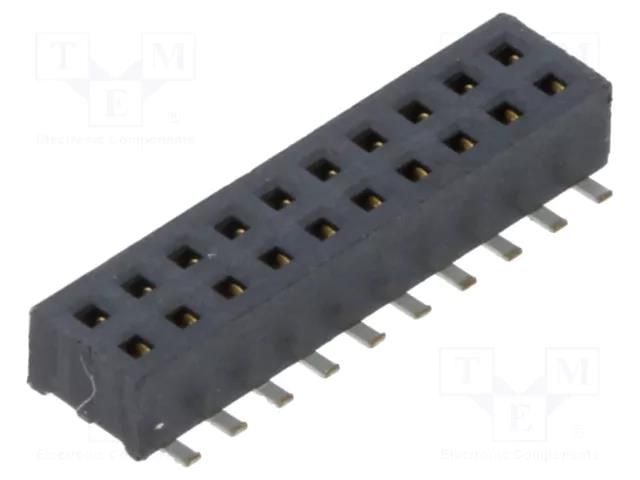 Connector: pin strips; female; PIN: 20; 1.27mm; gold-plated; SMT SAMTEC CLP-110-02-L-D