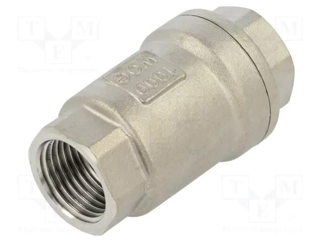 Check valve; acid resistant steel AISI 316; PTFE; max.16bar PNEUMAT FMZZG-12