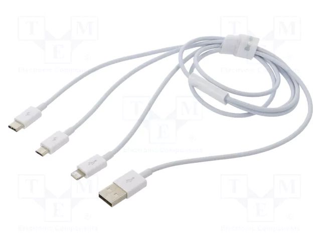 Cable; High Speed,USB 2.0; 1m; white; 3.5A BASEUS P10320105221-00