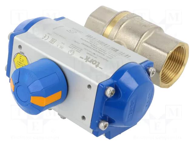 Ball valve; max.25bar; brass; TEFLON; A: 137mm; B: 71mm; C: 139mm PNEUMAT ZKRX0-114D