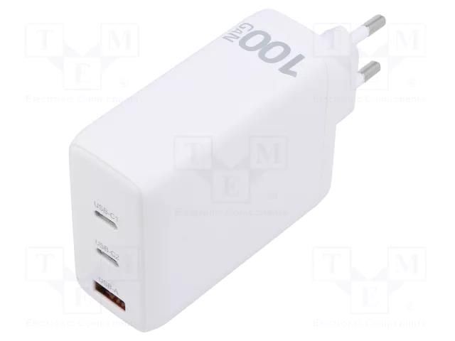 Power supply: switching; mains,plug-in,charger; 5÷20VDC; 5A; 100W QOLTEC ZSI-51826