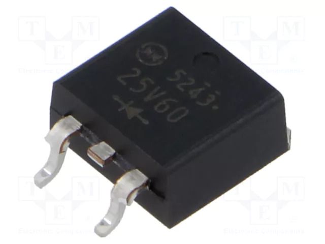 Diode: rectifying; SMD; 600V; 25A; STO220 (SC83 similar); Ir: 10uA SHINDENGEN DF25V60-7102