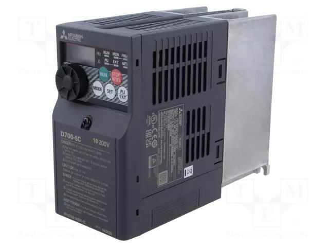 Inverter; Max motor power: 0.75kW; Usup: 200÷240VAC; IP20; FR-D700 MITSUBISHI ELECTRIC FR-D720S-042SC-EC