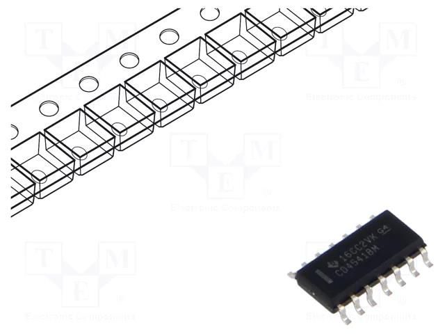 IC: digital; programmable timer; CMOS; SMD; SO14; CD4000 TEXAS INSTRUMENTS CD4541BM96