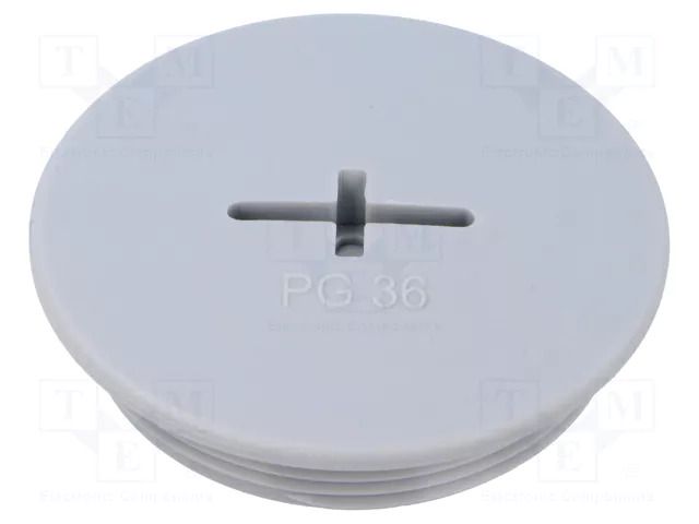 Stopper; PG36; IP68; polyamide; light grey; Entrelec; Thread: PG TE Connectivity 1SNG620085R0000